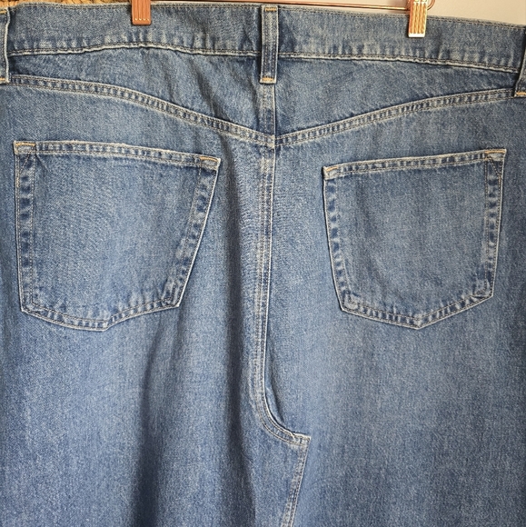 GAP, New, Long Denim Front Slit Medium Indigo Wash Womens Jeans Skirt, Size 20 - Picture 6 of 12